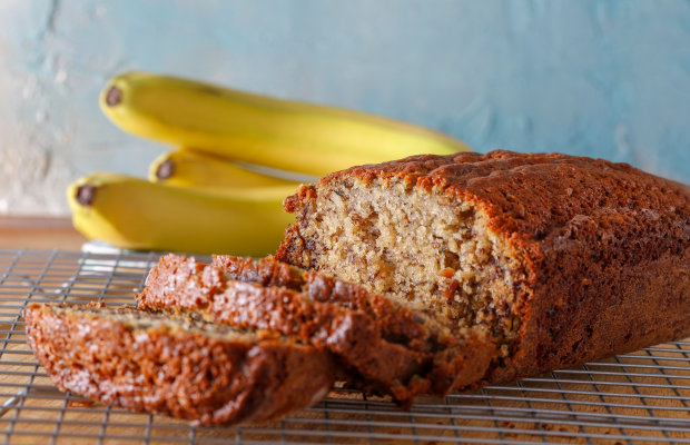 pane alla banana con caramello salato